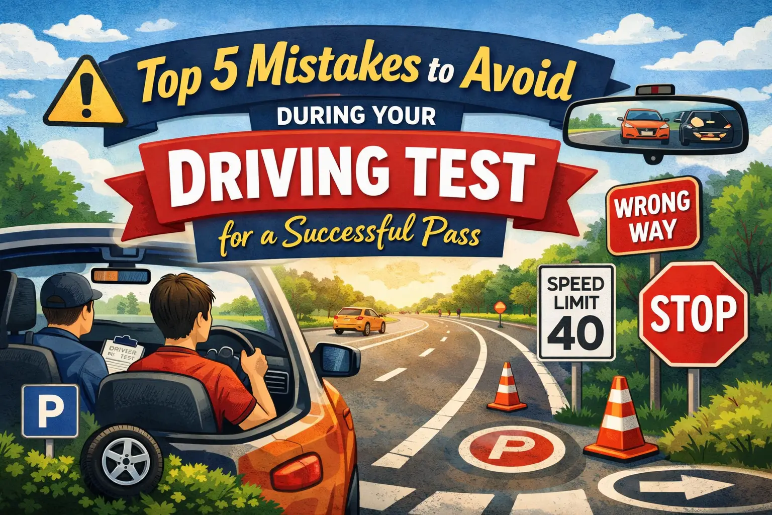 Top 5 Driving Test Mistakes to Avoid