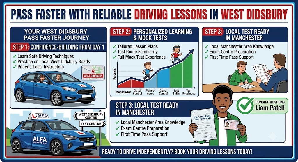 Pass Faster with Driving Lessons in West Didsbury